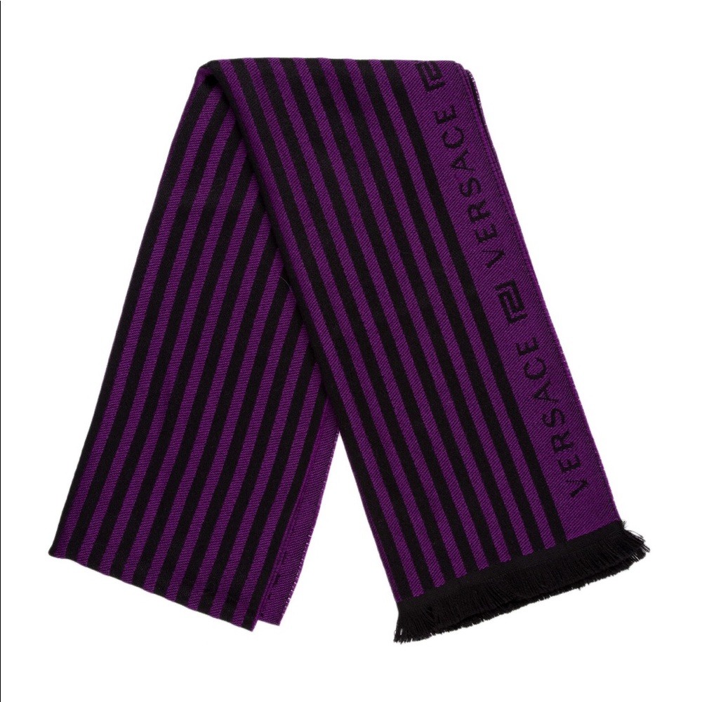Versace Will Striped Scarf